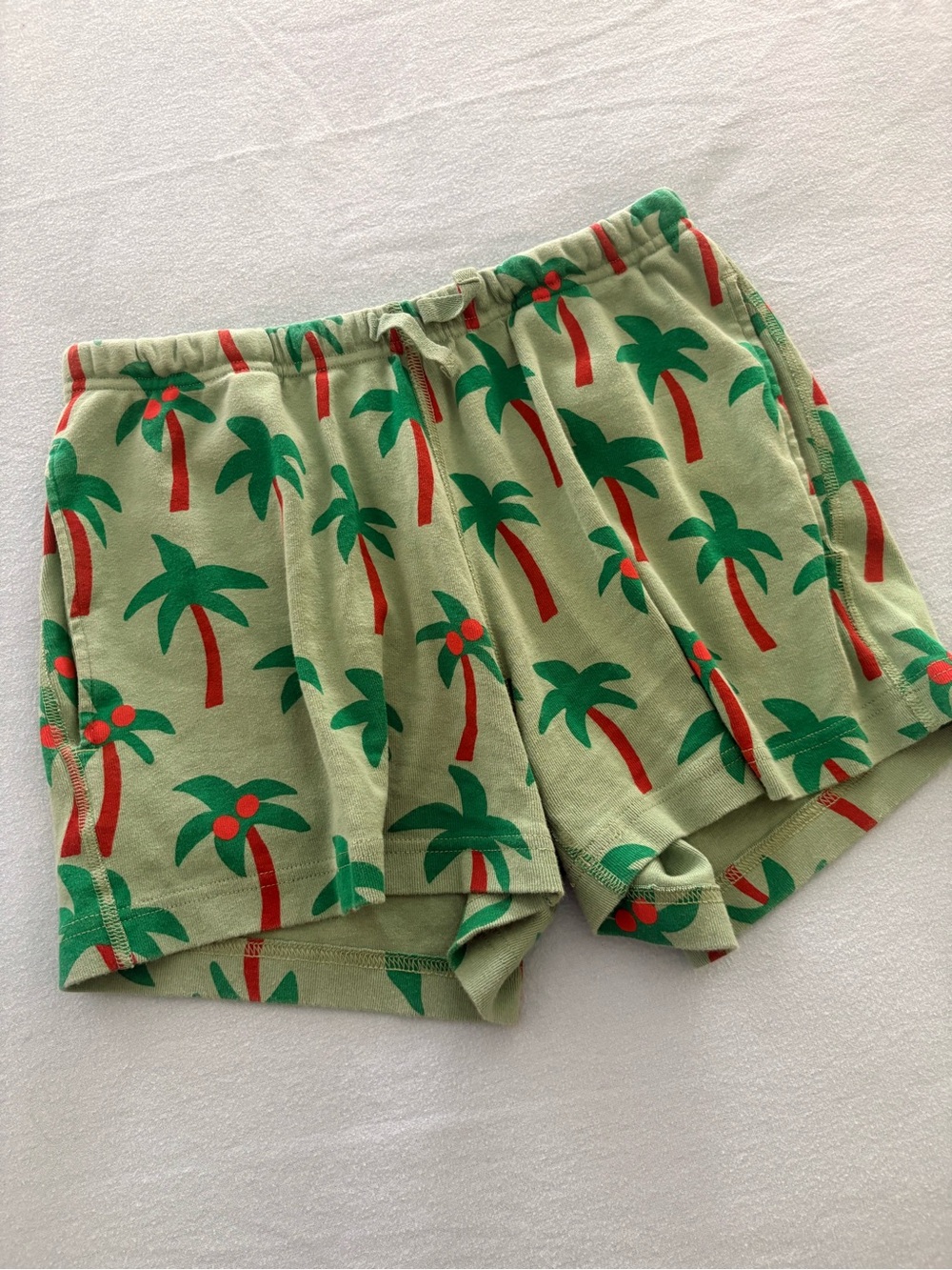 Hanna Andersson 100% Organic Cotton Palm Tree Print Shorts Sz S - Picture 2 of 14